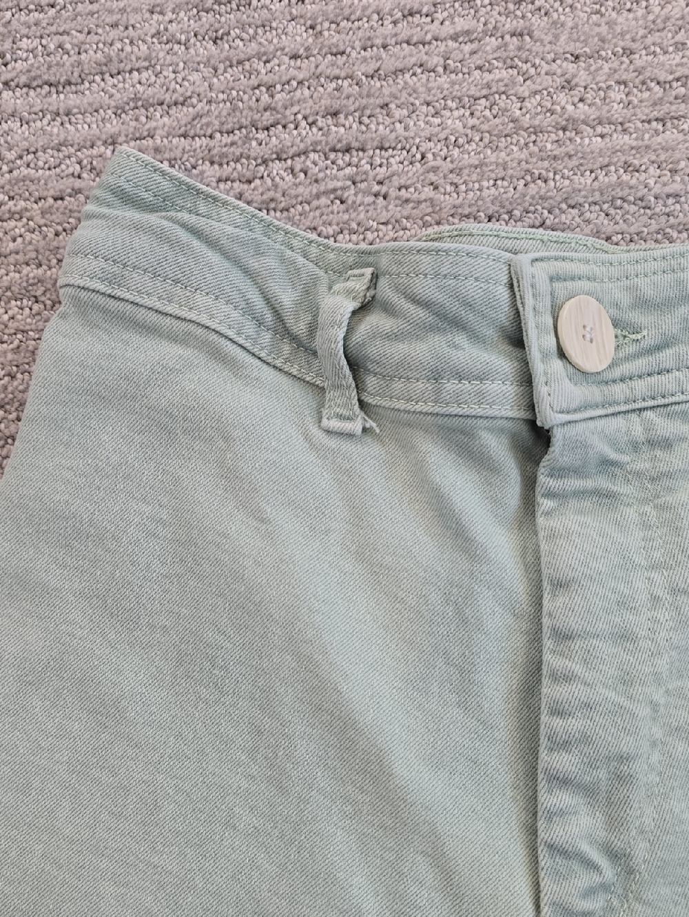 Zara High-Rise Wide Leg Jeans - Sage Green - Marine Straight - Picture 2 of 6
